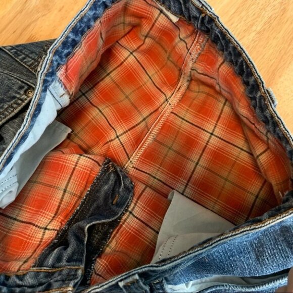 Carhartt Flannel Lined Jeans Size 33x30 - Picture 4 of 9